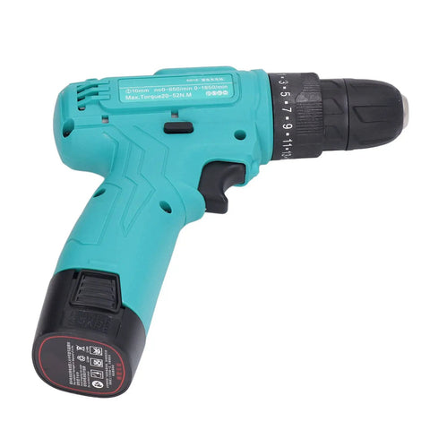 Tough As Nails Cordless Impact Driver Drill Packing Serious High Torque Kick And Smooth Variable Speed Control Up To 1550 RPM compact turquoise design.