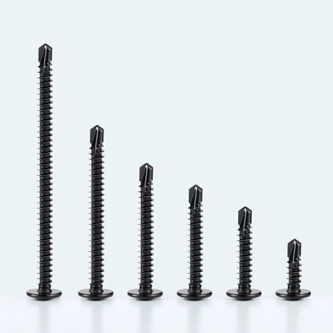 Black Self Tapping Screws Assortment Kit 190 Pieces Stainless Steel 410 Self Drilling Screws For Metal Wood Plastic With Truss Head Eight By One Half Inch Eight By Three Quarters Inch Eight By One Inch