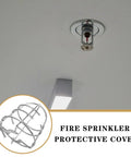 Rock Solid Fire Sprinkler Head Protector Cages 2 Pack Protects Garage And Hallway Pendant Sprinklers with silver protective cover