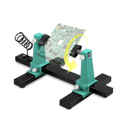 All In One Soldering Jig Kit For Electronics Assembly With Adjustable Fixing Fixture And Cable Clamp On Slip Base Rugged Yet Lightweight Perfect For DIY And Pro Level Circuit Board Work And Easy Cable Grips shown in use.