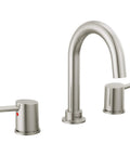 Precept Widespread Bathroom Faucet Brushed Nickel, Easy Install for 3-Hole 6-16 Inch Setup, ADA Compliant WaterSense