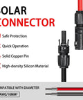 Image showing 8 AWG Solar Connectors Pro Grade PPE Housing With IP68 Waterproof Sealing 0.02 Ohm Low Resistance 1500V 70A Solid