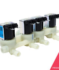 Image of Washer Water Inlet Valve Replacement for Washing Machines, showcasing multiple valves and durable plastic design