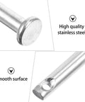 Close-up of 20 Piece Stainless Steel Clevis Pin Kit With Flat Head Single Hole Pins For DIY Fixes, Mechanical Repair And Industrial Use