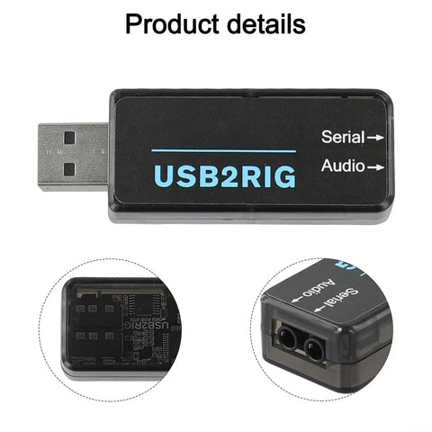 Compact USB Ham Radio Audio Interface With PTT Control For Yaesu And ICOM, Audio2RIG Connector With Isolation Transformer