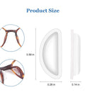 Soft Silicone Eyeglass Nose Pads With Adhesive Air Chamber Cushion 3.5mm Heightened Nose Pads For Plastic Frames D Shaped Comfort Clear 12 Pairs For All Day Comfort