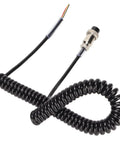 4 Pin Radio Mic Cable Replacement Cord With Prewired Female Plug for CB HAM Radios Flexible Coiled 70.8 Inches