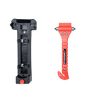 Amazon Basics car emergency escape tools (2-pack): orange window breaker with seatbelt cutter and black protective bracket