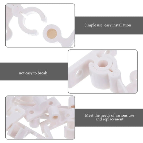 Close-up of Easy Install Cabinet Door Ball Catch Latches Replacement Set in white showing simple installation and durability.