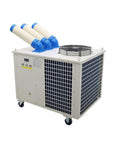 No Sweat Heavy Duty Industrial Portable Air Conditioner 28900 BTU 3.15KW 220V Turbo Fan with blue ducts for workshop cooling