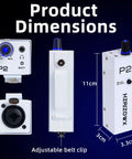 Portable In Ear Monitor Amplifier For Performers XLR And TRS Locking Inputs 3.5mm Headphone Output with dimensions 11x3x3.3cm