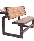 Convertible Bench To Table In Seconds Outdoor Furniture With Faux Wood Look No Fuss One Person Setup Weather Resistant