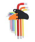 Dope Colorful Hex Wrench Ball End Set With 9 Pieces Long Arm Socket Keys Made From Rustproof Chrome Vanadium Steel For Precise Bike Repair And Daily Home Fix Jobs Your Go To Tool, colorful set with holder
