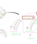 Exploded view of Subaru fender, rocker, garnish and pillar trim retainers with sealer (10 pcs).