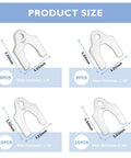 Diagram showing dimensions and thicknesses of 48 Piece Metal Shim Kit Pro Grade For Auto Alignment And Leveling With Multiple Inch Shims