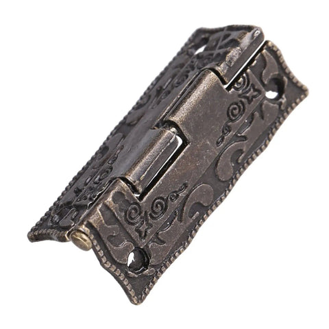 Antique Bronze Box Hinges Set For Cabinets And Jewelry Boxes 10 Pack Heavy Duty Iron Hardware With 270 Degree Rotation