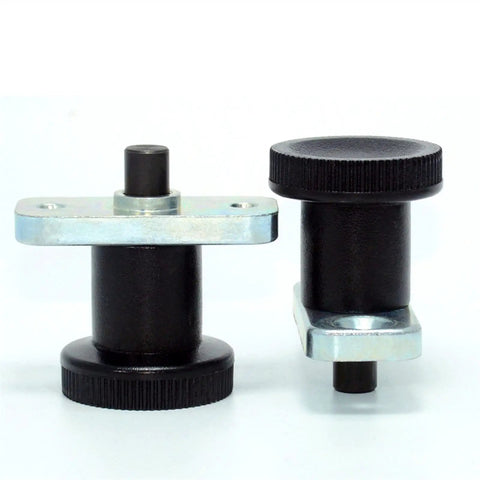 Top Shelf Carbon Steel Indexing Plunger With Flange Lock And Rock Solid Spring Detent for precise alignment in workshop projects.