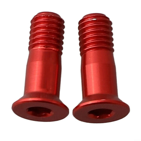 Red M5 Rear Derailleur Guide Wheel Screw Set in Lightweight Aluminum Alloy, 14.2 mm Tension Bolts, 2 Pack