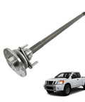 Rear Drive Axle Shaft Replacement for Titan 2004 2005 2006 2007 Left and Right Interchange Parts 630 339 38164 8S100 381648S100 Built for Durable Torque Transfer and Smooth Driving. Steel rear drive axle shaft with hub for Titan pickup.