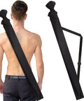 Person wearing Long Sword Bag For Katana Carrying Case With Shoulder Strap Dope Ninja Sword Sheath For Samurai Cosplay.