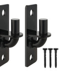 Beefy Heavy Duty Wall Mount Gate Hinges Two Pack For Farm And Chain Link Gates With Five Eighth Inch Pin Rust Resistant Outdoor Metal Gate Hardware For Fence Posts Black Ideal For Fence Posts Barns And Outdoor Gates