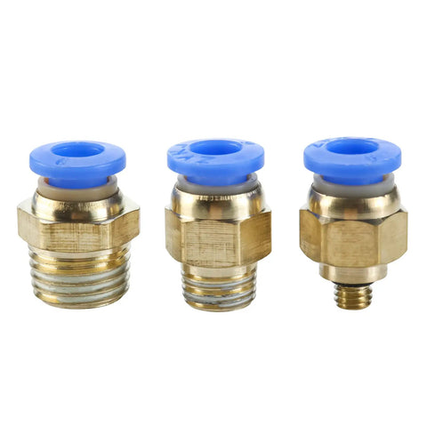Brass connectors with blue ends for 100 Ft 6mm ID 4mm OD Polyurethane Air Hose Ultra Flexible Pneumatic Tubing Blue For Air Tools And Compressors