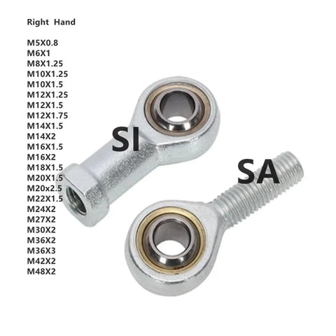 Dead Nuts Tough Universal Rod End Joint Bearing featuring self aligning fisheye ball head design, right-hand thread.
