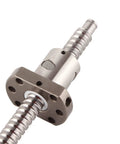 300mm Rolled Ballscrew Ballnut Kit With No Backlash Or Side End Supports For Smooth High Efficiency And Precise Positioning In CNC Machines Home Shop Tools close-up of steel ballnut with smooth threads