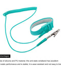 ESD Anti Static Wrist Strap 5ft PU Adjustable Antistatic Bracelet Set Wired Grounding Band For Computer Electronics Repair