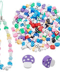 Polymer Clay Mushroom Beads Kit With 400 Mixed Color Beads, Handmade Mushroom Shapes, Spacer Charms for Jewelry Making