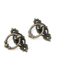 6 Pack Antique Bronze Vintage Cabinet Pulls 2.5 Inch Ring Drawer Handles With Screws Classic Dresser Knobs