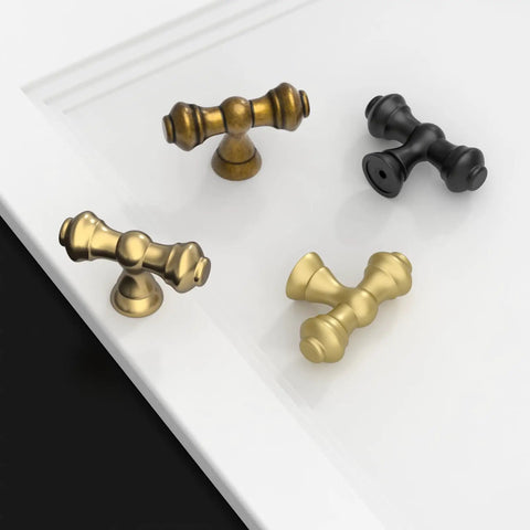Assorted cabinet knobs including Matte Black Cabinet Knobs 10 Pack Heavy Duty Solid Kitchen Pulls Black Hardware Knurled Style