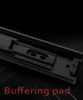 Drawer Repair Kit With 3 Inch Widening Heavy Duty Ball Bearing Drawer Slides Two Section Fully Open Design For No-Fuss Install And Smooth Quiet Sliding Durable Metal Rails buffer pad view