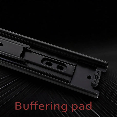 Drawer Repair Kit With 3 Inch Widening Heavy Duty Ball Bearing Drawer Slides Two Section Fully Open Design For No-Fuss Install And Smooth Quiet Sliding Durable Metal Rails buffer pad view