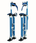 Pair of Adjustable 24 To 40 Inch Aluminum Drywall Stilts For Painting, Taping, Or Cleaning - Pro Grade Lightweight Stilts With Rubber Base, Supports Up To 225 Lbs, Blue