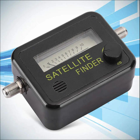 All In One Satellite Finder Kit With LNB To REC Connector And Signal Strength Meter For Fast Dish Alignment, close-up view