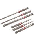 Heavy Duty Magnetic Hex Screwdriver Bits Set With Pagoda Torque Tip 6 Piece Multi Size Kit Built To Fit Electric Drills And Wrenches Perfect For Pro Pros And Weekend Warriors Who Need Serious Grip And Quick Fixes, six steel bits