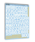 Scale 1 To 72 American Nose Art B24 Liberator Decal Set And Accessories with letters and numbers for model kits.