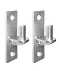 Built Tough Heavy Duty Wall Mount Gate Hinges Two Pack for Outdoor Chain Link Fence, Galvanized Steel, Five Eighth Inch Pin