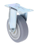 Four Inch Heavy Duty Polyurethane Caster Wheels Set Of Four Built Tough For Rock Solid Glide And Ultra Quiet Performance - Close-up view of wheel and mount.