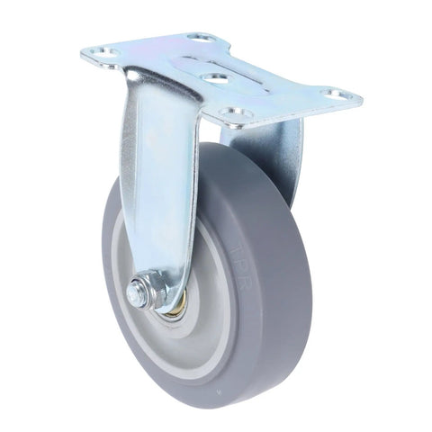 Four Inch Heavy Duty Polyurethane Caster Wheels Set Of Four Built Tough For Rock Solid Glide And Ultra Quiet Performance - Close-up view of wheel and mount.