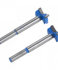 Pro Grade Forstner Drill Bit Set 23mm And 24mm Wood Hole Cutters showing carbide-tipped bits with curved cutting edges.