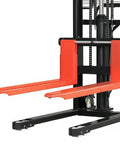 Heavy Duty Manual Pallet Jack With A Rugged Hydraulic Pump And Reinforced C Channel Steel Forks, showcasing robust steel forks and hydraulic lift.