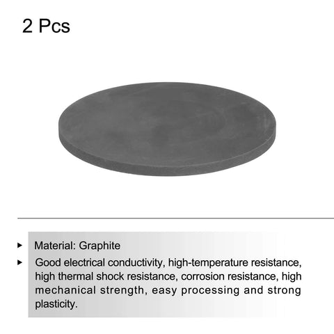Pro Grade High Purity Graphite Block Disk Ingot Plate Sheet 100x5mm For Melting Casting And Electrolysis Pack Of 2 Graphite Electrode Plates