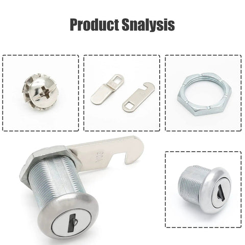Top Notch Two Pack Seven Eighth Inch Cabinet Cam Locks Keyed Alike Nickel Drawer And Rv Storage Hardware Built Tough For No Sweat Setup And Reliable Daily Grind