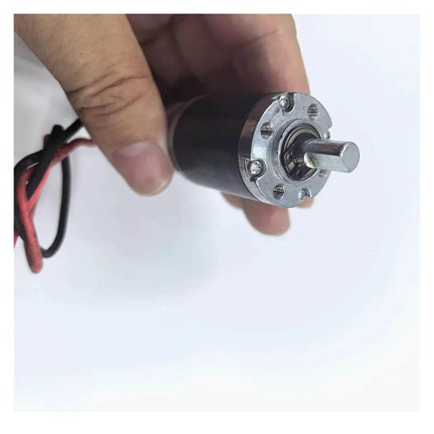 Close-up of Dope 25mm Planetary Gearbox for DC Motors with Electronic Starter, compatible with 6V 12V for robotics and Arduino projects.