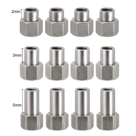 Beef Up Your Axial SCX24 With M2 Stainless Steel Long Wheel Nuts Set In 2mm, 3mm And 5mm For 1/24 RC Crawler Upgrade, Rust Resistant Bolts