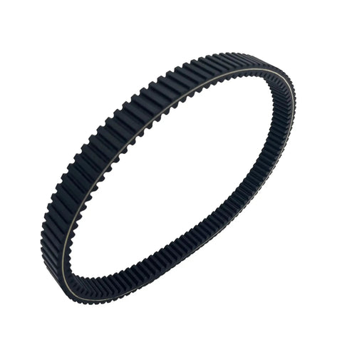 Heavy Duty Motorcycle V-Drive Belt For Yamaha Grand Majesty 400 YP400 2005 Through 2011 high mileage rubber strap showing ribbed design.