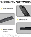 Two Pack Finger Flush Aluminum Alloy Pull Handles For Sliding Doors, Pocket Doors, Drawers And Cabinets, Rectangular Recessed Pull Hardware In Black Finish, Easy Install, Modern Barn Door Style For Home Or Garage shown with rust-resistant material features.