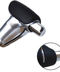 Must Have Car Shift Knob Repair Kit With Premium Leather Wrap For 2017 To 2021 Models Like Honda Civic. Chrome and leather shift knob repair kit
